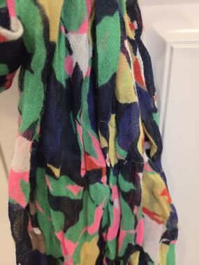 GAP Multicolor Floral Print Scarf - Navy, Green, Pink, Yellow